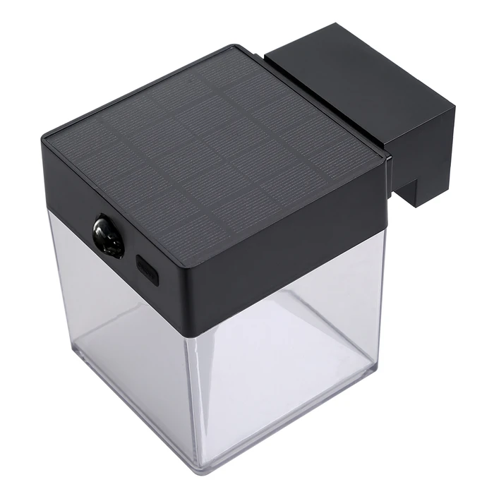 POWERTECH LED ηλιακό φωτιστικό PT-1519 με αισθητήρα κίνησης 4W 2000mAh μαύρο