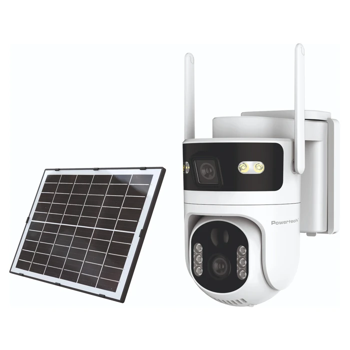 POWERTECH smart ηλιακή κάμερα PT-1547 dual lens 4MP 4G PTZ SD IP65