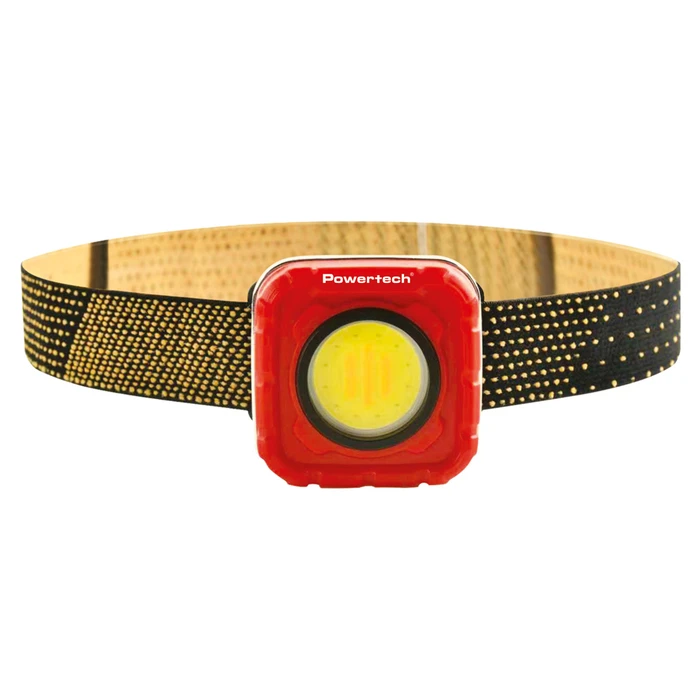 POWERTECH LED φακός κεφαλής PT 1548 4 σε 1 επαναφορτιζόμενος 950lm IP64 κόκκινος