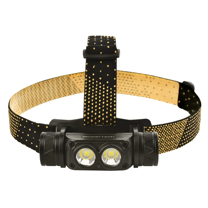 POWERTECH LED φακος κεφαλης PT 1549 επαναφορτιζομενος 1000lm IP44 μαυρος