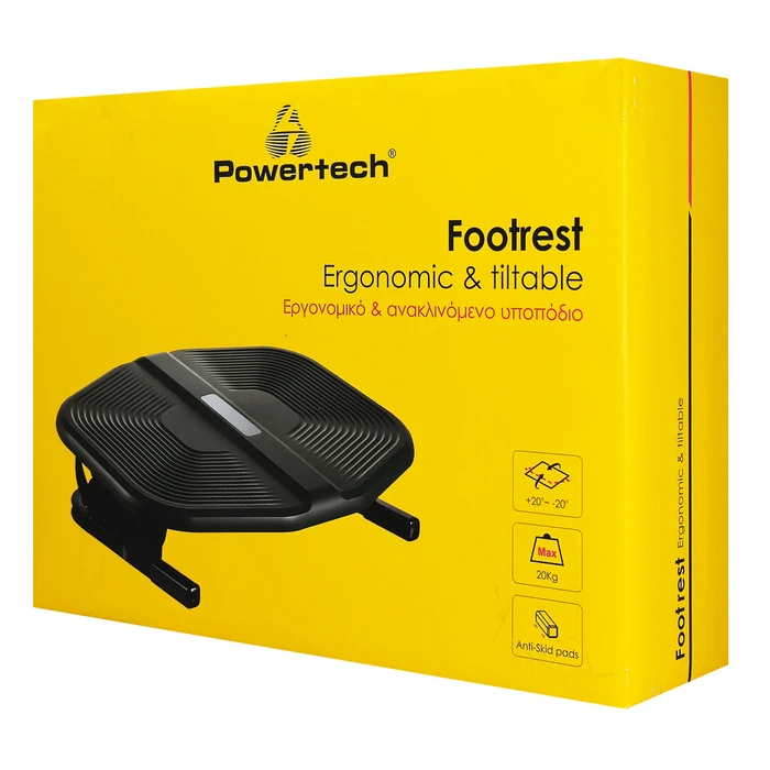 Powertech Υποπόδιο Γραφείου με Ρυθμιζόμενη Κλίση PT-1566
