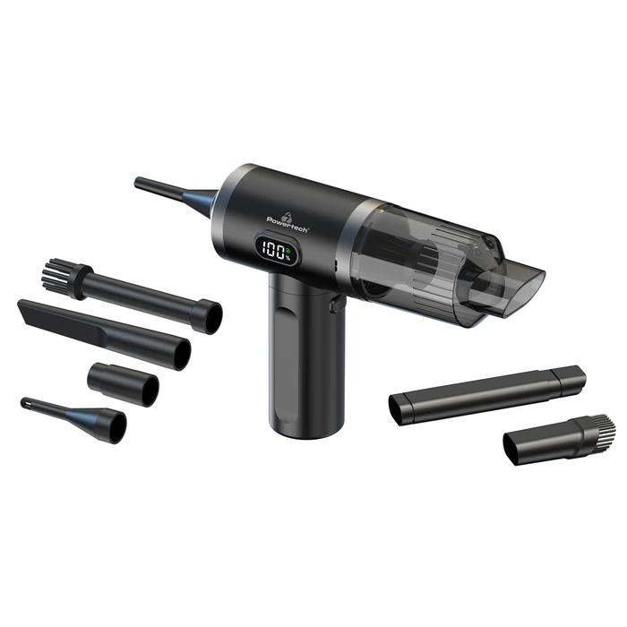 Powertech 2 1 Σκουπάκι Χειρός & Air Duster Pt-1576 50w 3600mah Μαύρο Powertech