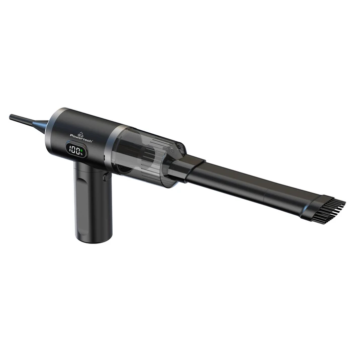 Powertech 2 1 Σκουπάκι Χειρός & Air Duster Pt-1576 50w 3600mah Μαύρο Powertech