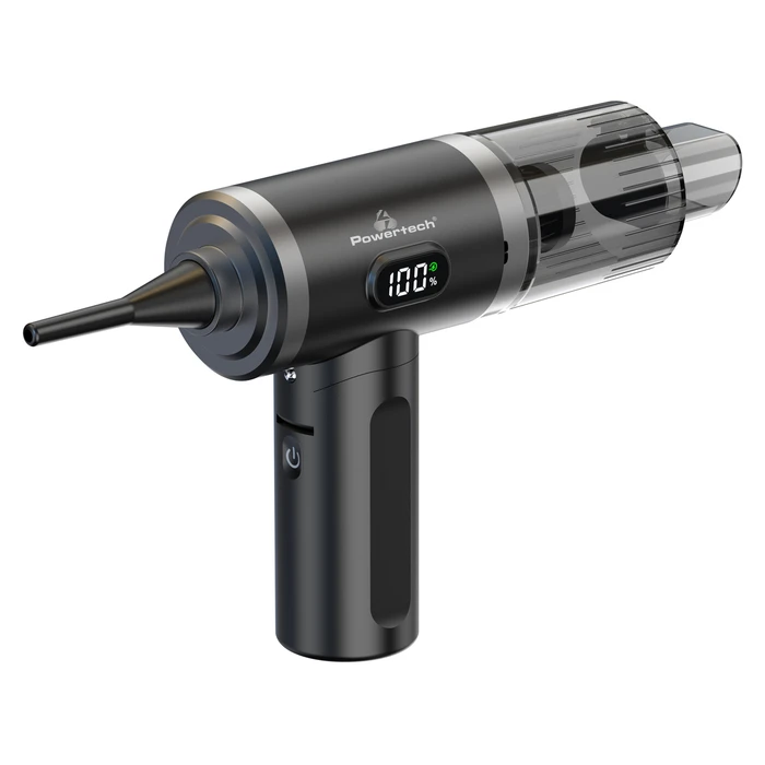 Powertech 2 1 Σκουπάκι Χειρός & Air Duster Pt-1576 50w 3600mah Μαύρο Powertech