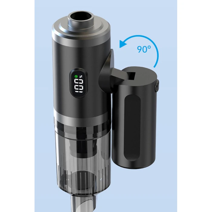 Powertech 2 1 Σκουπάκι Χειρός & Air Duster Pt-1576 50w 3600mah Μαύρο Powertech
