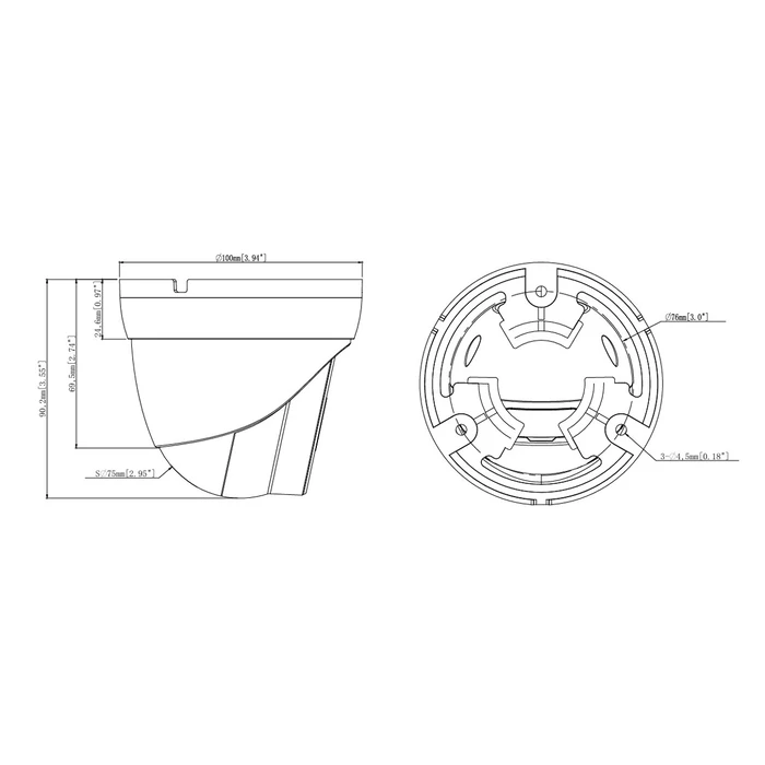 POWERTECH IP κάμερα PT-1593 με μικρόφωνο & Full Color λειτουργία, 8MP, 2.8mm, PoE, IP67