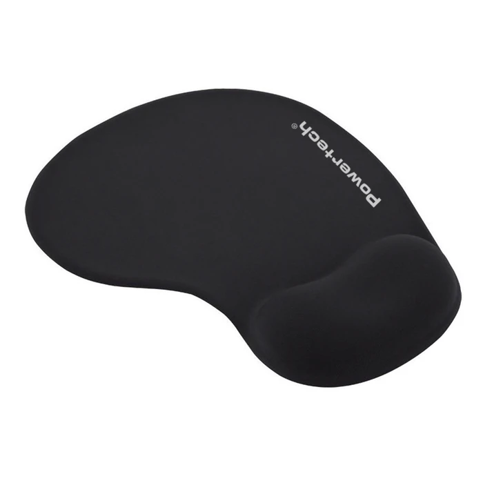 POWERTECH PT-1611 Mouse Pad with Wrist Rest, 23 x 19 x 1.8 cm, Black