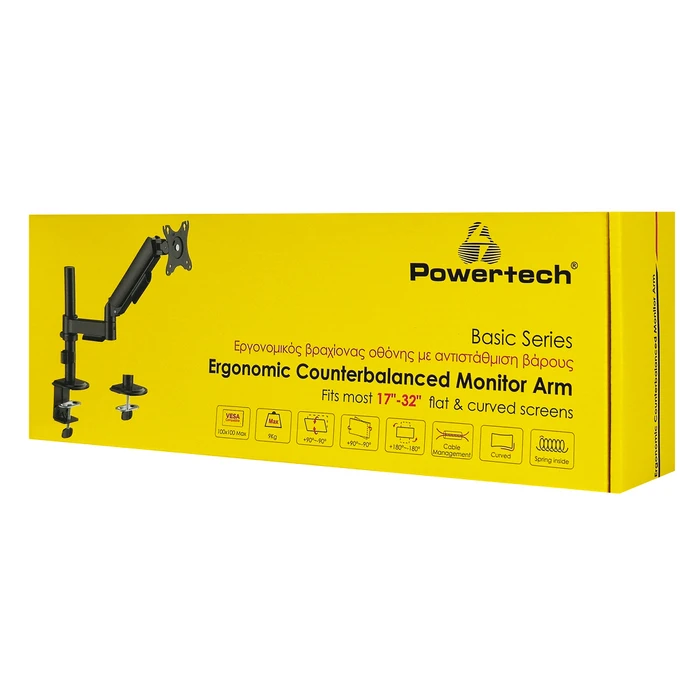 POWERTECH βάση γραφείου οθόνης PT-1627, 17-32", έως 9kg