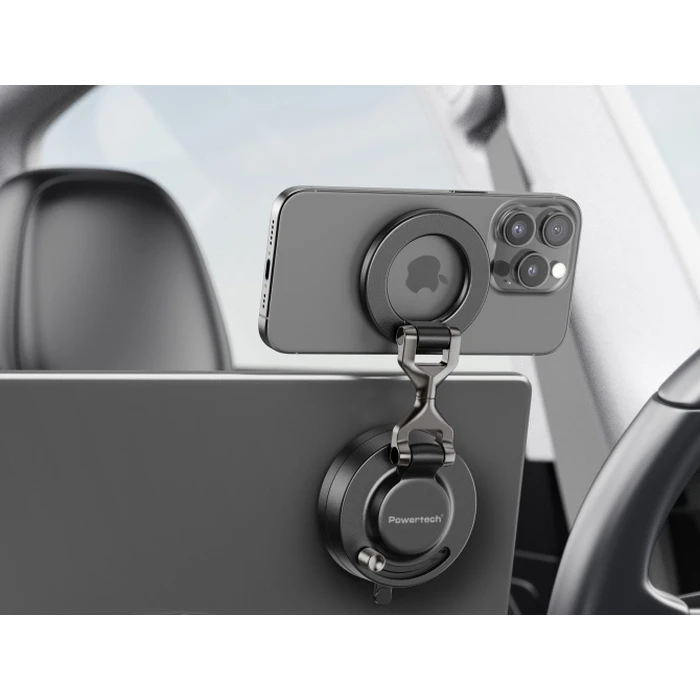 Powertech Magnetic MagSafe Car Smartphone Mount (Dashboard/Windshield) Black PT-1629