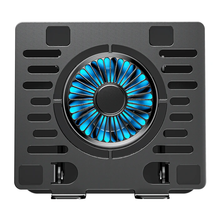 POWERTECH Laptop Cooling Stand PT-1630 up to 17", 110mm Blue LED Fan, Metal, Black