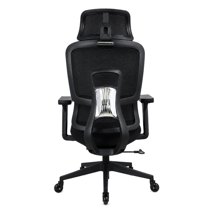 POWERTECH Office Chair PT-1633 with Armrests and Recline, Adjustable Height, Black