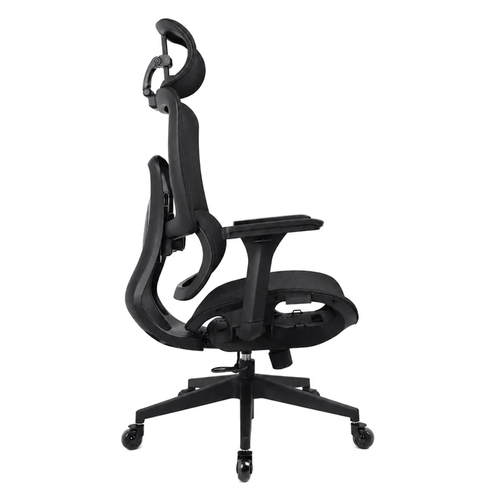 POWERTECH Office Chair PT-1633 with Armrests and Recline, Adjustable Height, Black