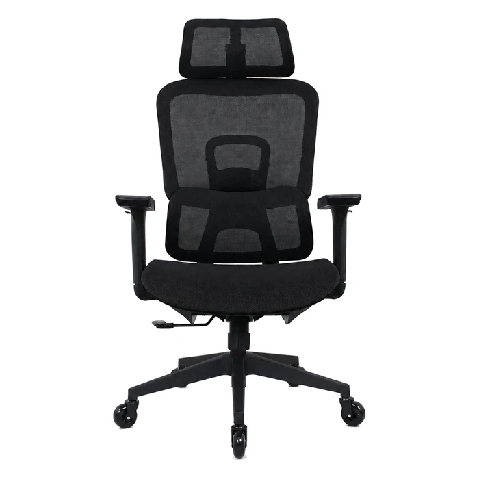 POWERTECH Office Chair PT-1633 with Armrests and Recline, Adjustable Height, Black