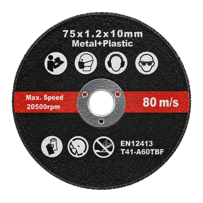 POWERTECH PT-1648 Cutting Discs Set for Metal/Plastic, 75mm, 5 pcs