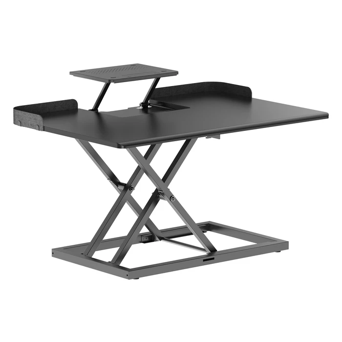 POWERTECH επιτραπέζιος σταθμός εργασίας Sit-Stand PT-1664 – ρυθμιζόμενο ύψος, βάση laptop, 790x540mm, μαύρος