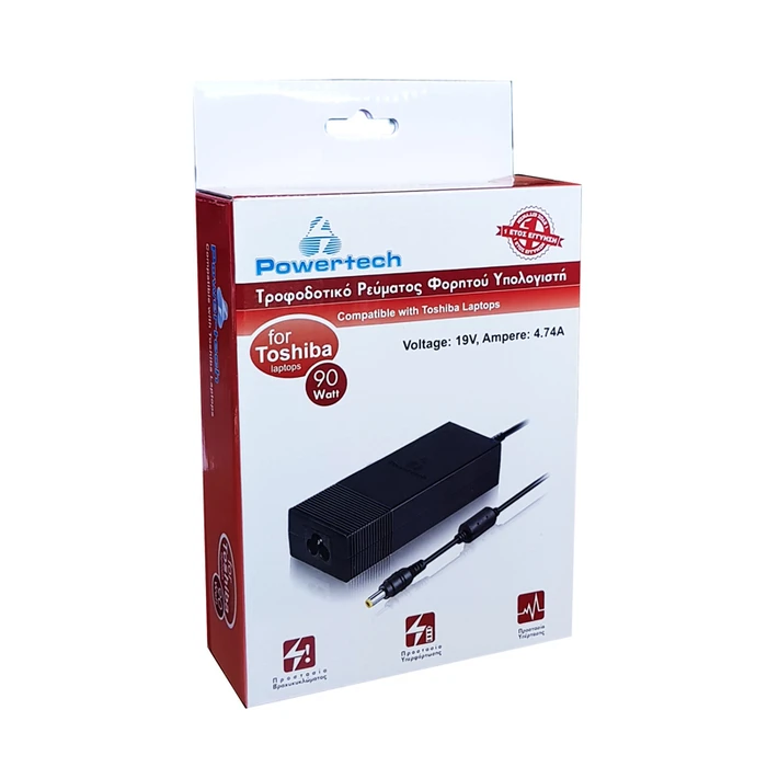 Φορτιστής Laptop 90W Powertech φορτιστής laptop PT-54 για Toshiba, 19V