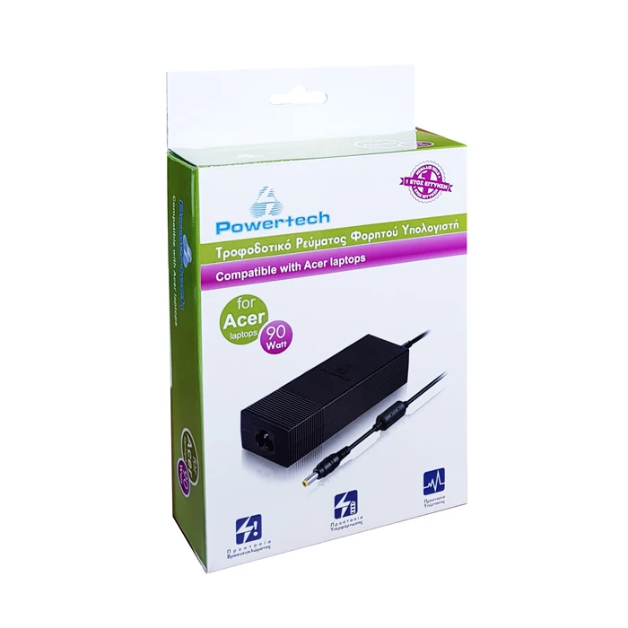 Φορτιστής Laptop 90W Powertech τροφοδοτικό laptop PT-57 για Acer, 19V