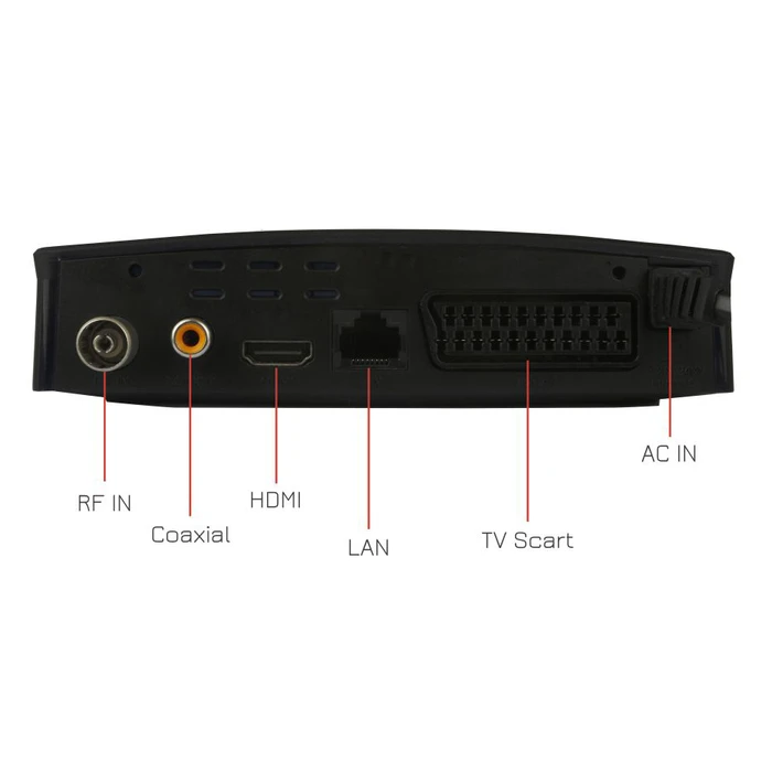 Ψηφιακός Δέκτης Powertech PT-779, MPEG4, DVB-T2, H.265, RJ45