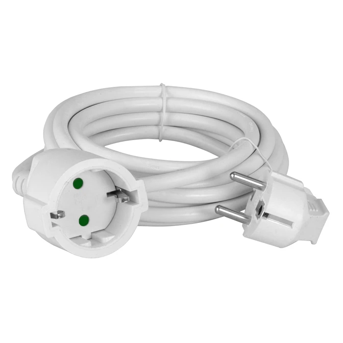 Μπαλαντέζα Powertech ρεύματος PT-889, 1x schuko, 16A, 5m, λευκή