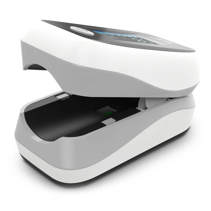 Παλμικό οξύμετρο δακτύλου Powertech PT-922, OLED οθόνη, λευκό