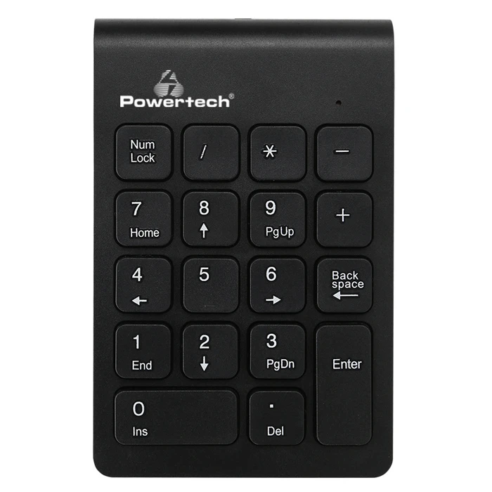 Αριθμητικό Πληκτρολόγιο Ασύρματο Powertech PT-939, 2.4GHz, μαύρο