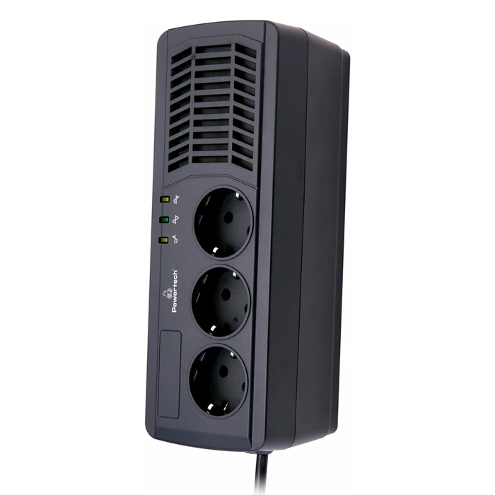 Σταθεροποιητής Τάσης Powertech PT-AVR1000I, 1000VA/500W, 3x schuko