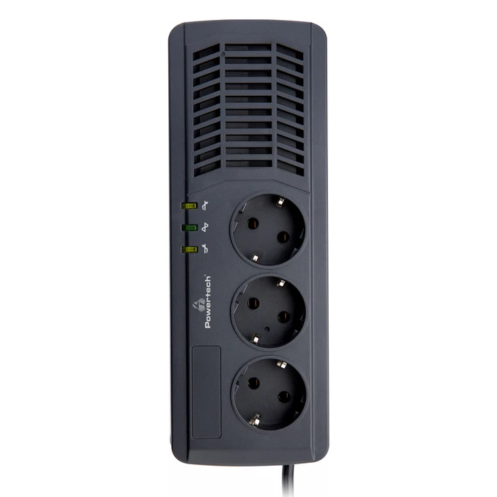 Σταθεροποιητής Τάσης Powertech PT-AVR1000I, 1000VA/500W, 3x schuko