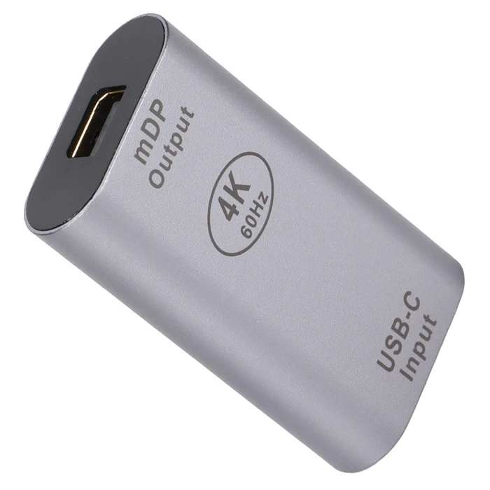 Αντάπτορας USB Powertech Type-C σε Mini DisplayPort PTH-098, 4K/60Hz, γκρι