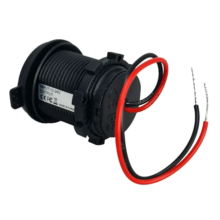 POWERTECH USB Socket for Boats & Vehicles PTL-005, USB/USB-C 36W, with Display