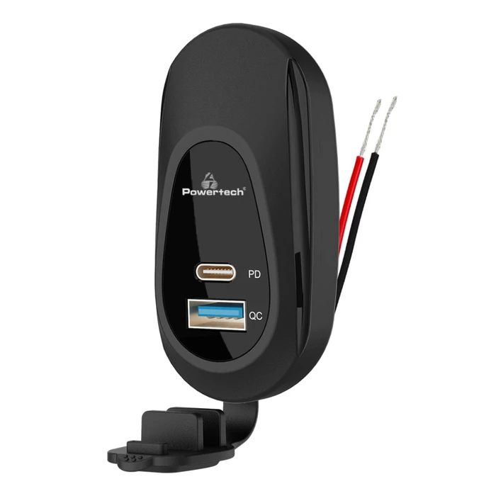 Πρίζα USB Powertech για Σκάφη & Οχήματα Ptl-026, USB & USB-C