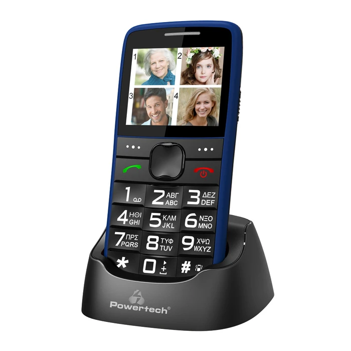 Κινητό Τηλέφωνο Powertech Sentry Eco PTM-24, SOS Call, με φακό, μπλε