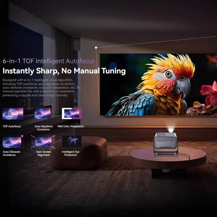 Blackview PV1000 Max Mini Projector - Full HD 1080p, 1000 ANSI Lumens, VIDAA OS (PV1000MAX)