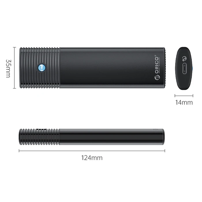 Θήκη για Σκληρό Δίσκο M.2 Orico NVMe PWM2-G2-BK-EP, 10Gbps, έως 4TB, μαύρη