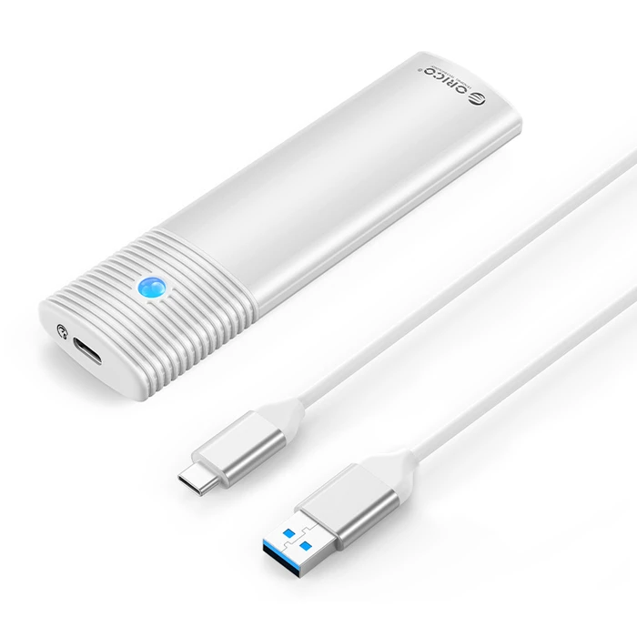 Θήκη για Σκληρό Δίσκο M.2 Orico PWM2-WH-EP, 5Gbps, έως 4TB, λευκή