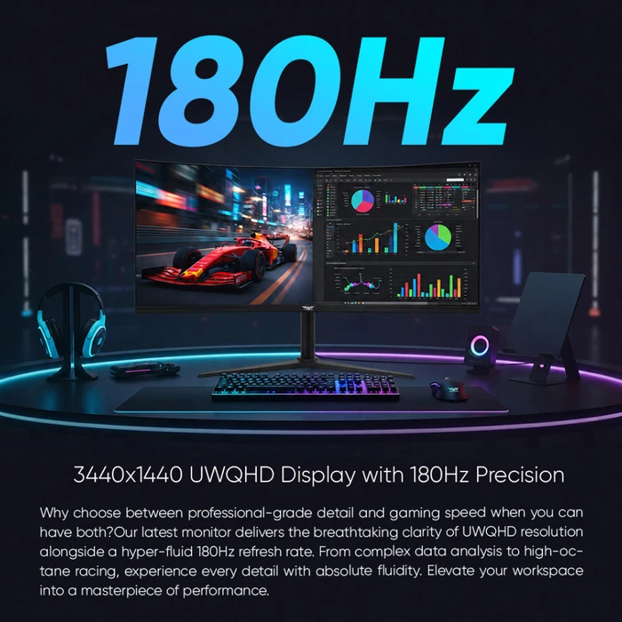 Armaggeddon PXP 34 Pro C 34" Καμπύλη Ultrawide VA HDR Gaming Οθόνη 180Hz 1ms