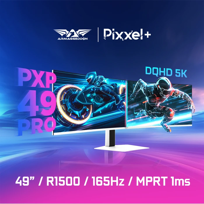 Armaggeddon PXP-49PRO-W Εξαιρετικά Ευρεία Καμπύλη Οθόνη 49" 5120x1440 165Hz Λευκή