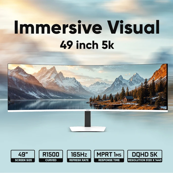 Armaggeddon PXP-49PRO-W Εξαιρετικά Ευρεία Καμπύλη Οθόνη 49" 5120x1440 165Hz Λευκή