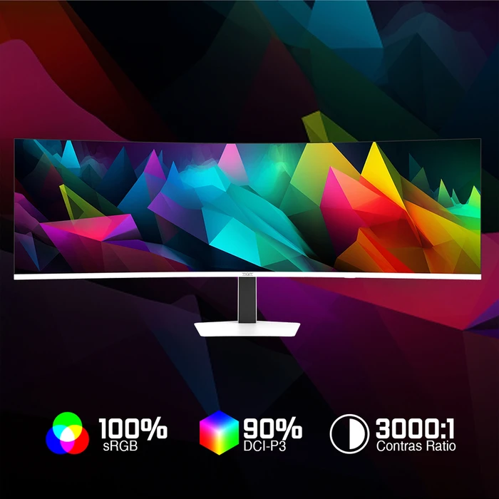 Armaggeddon PXP-49PRO-W Εξαιρετικά Ευρεία Καμπύλη Οθόνη 49" 5120x1440 165Hz Λευκή