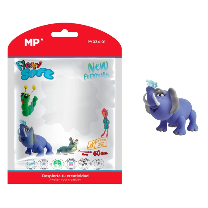 Πλαστελίνη Py034-01 Mp Χωρίς Γλουτένη 60γρ Λευκή