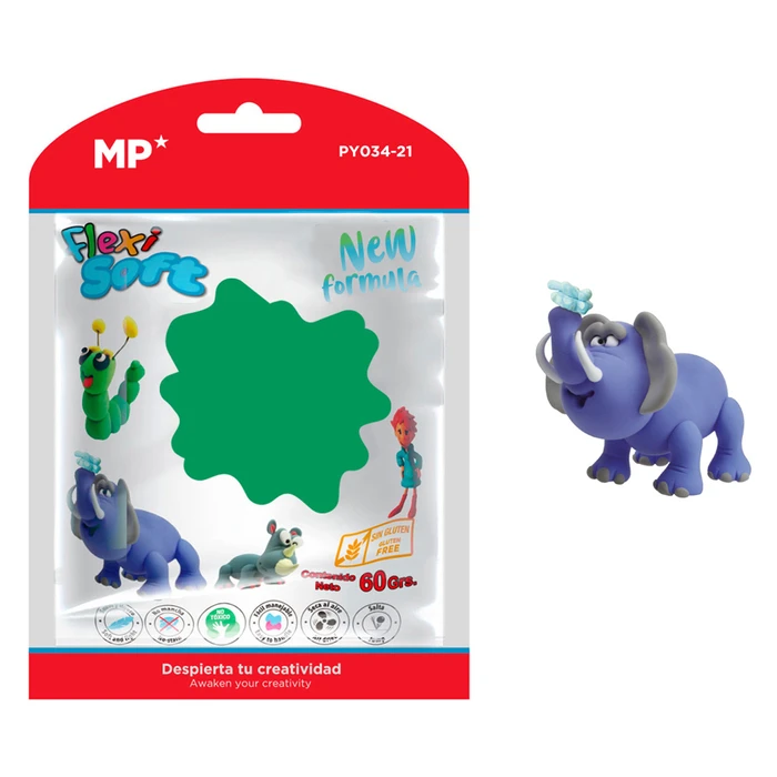 Πλαστελίνη Py034-21 Mp Χωρίς Γλουτένη 60γρ Πράσινη