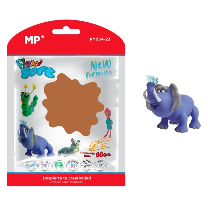 Πλαστελίνη Py034-23 Mp Χωρίς Γλουτένη 60γρ Καφέ