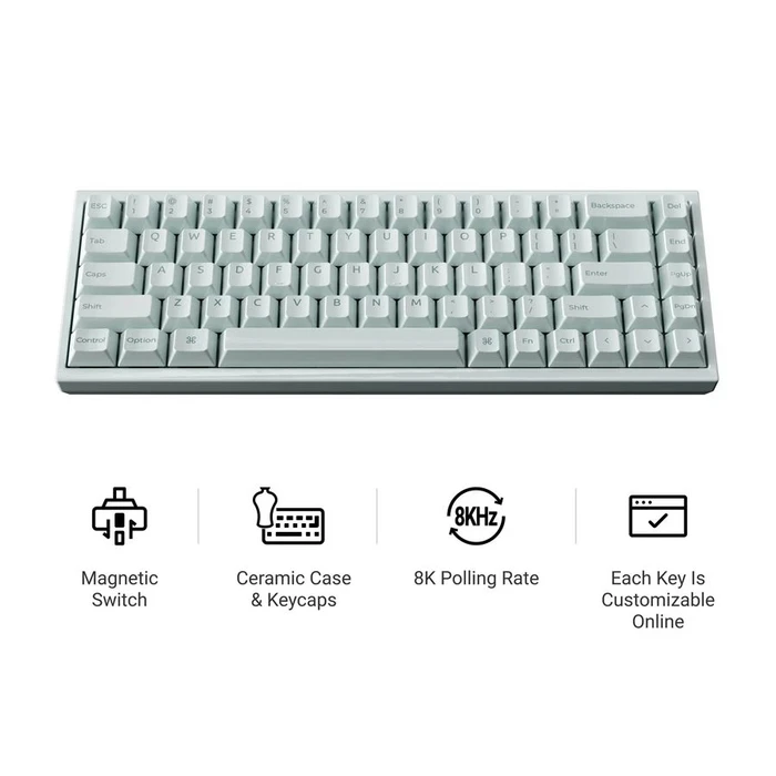 Keychron Q16 HE Q16HW-L1 Ηall Effect Gaming Πληκτρολόγιο 65% με Custom διακόπτες και RGB φωτισμό (Αγγλικό US) Πράσινο