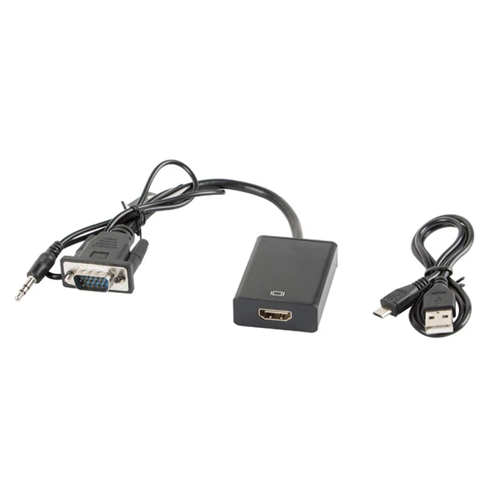Αντάπτορας HDMI Lanberg AD-0021-BK 0.2 m to VGA Black