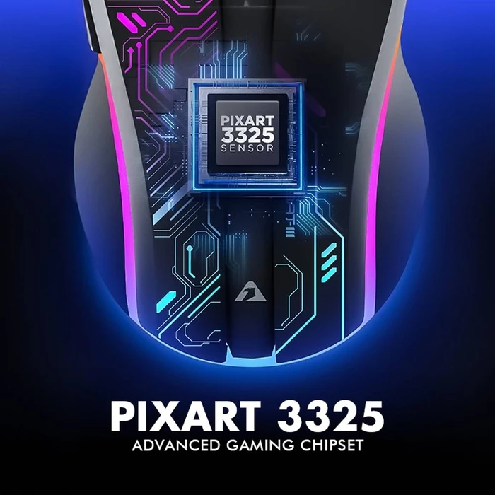 Gaming Ποντίκι Armaggeddon 2.4G Wireless Rgb 10000 Cpi Mikoyan Foxbat-Iii Cyberpunk Black