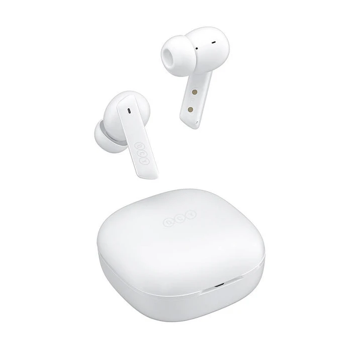 Bluetooth Handsfree Qcy HT05 Melobuds ANC TWS WHITE Dual Driver noise cancel