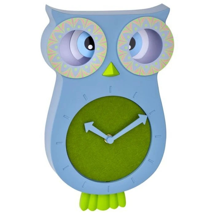Ρολόι Τοίχου TFA 60.3052.06 blue/green Lucy Kids Pendulum Clock Owl