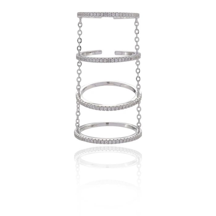 Γυναικείο Δαχτυλίδι Sif Jakobs R114901-Cz-58 (58) από Ασήμι Gray