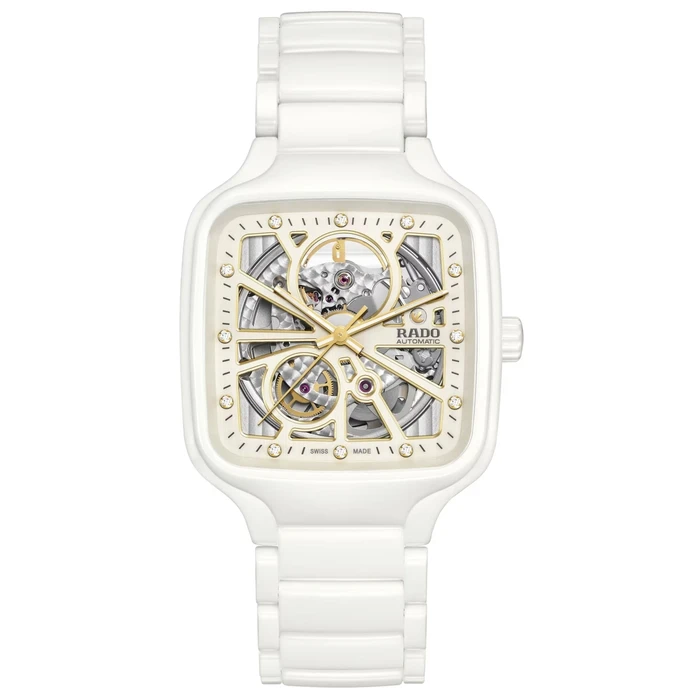 Ρολόι Unisex Rado R27073702 (38mm) Μεταλλικό Μπρασελέ Λευκό