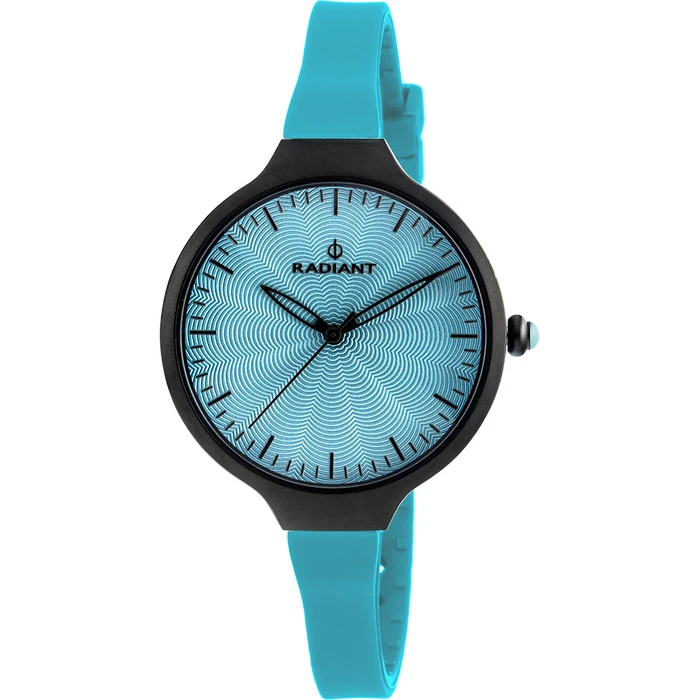 RADIANT Women's Watch RA336610 (36 mm) - Black Steel Case, Blue Dial, Blue Rubber Strap
