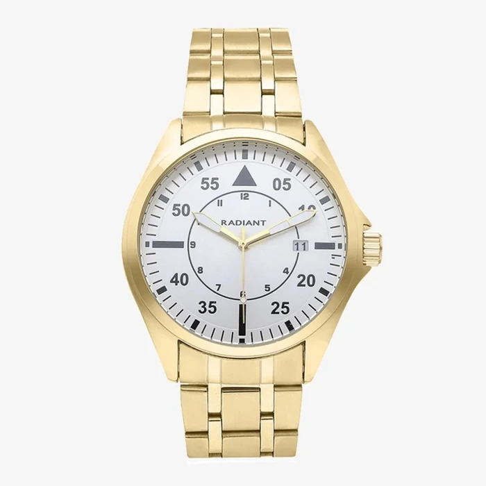 Radiant Men's Analog Watch 44mm Gold Stainless Steel Bracelet RA665202